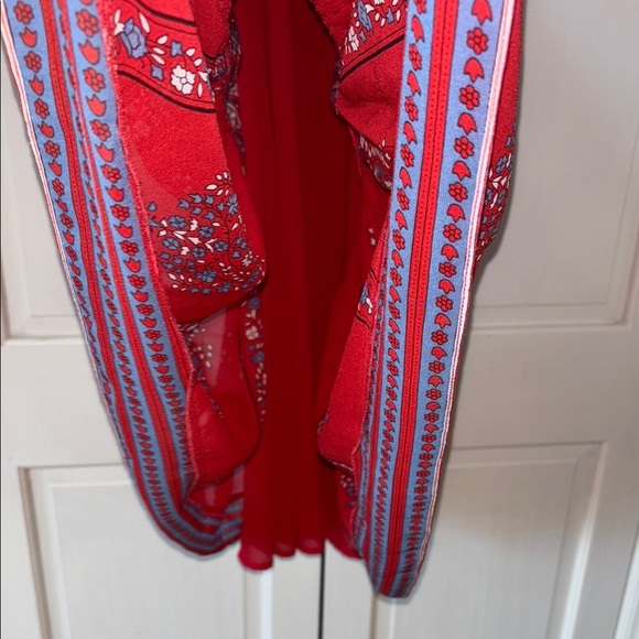 Ulla Johnson Neela Floral Print Silk Midi Dress Scarlet Red Size 0 Valentine Day - Picture 13 of 17